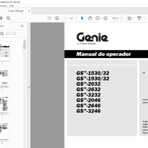Genie GS™-15 30/32 GS™-1930/32 Manual do operador 114313PBGT - PDF DOWNLOAD