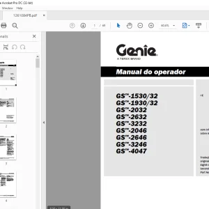 Genie GS™-153032 GS™-193032 Manual do operador 1261084PBGT - PDF DOWNLOAD