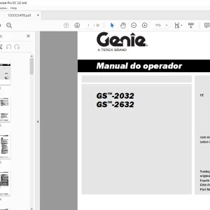 Genie GS™-2032 GS™-2632 Manual do operador 1000034PBGT  - PDF DOWNLOAD