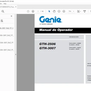 Genie GTH-2506 GTH-3007 Manual do operador 57.0009.0570 - PDF DOWNLOAD