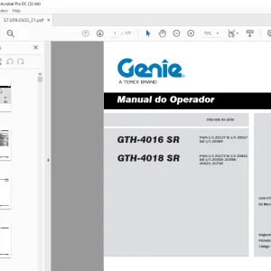 Genie GTH-4016 SR GTH-4018 SR Manual do operador 57.0009.0503 - PDF DOWNLOAD
