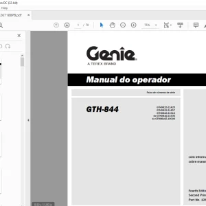 Genie GTH-844 Manual do operador 1267188PB - PDF DOWNLOAD