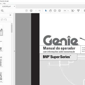 Genie IWP Super Series Manual do operador 82909b  - PDF DOWNLOAD