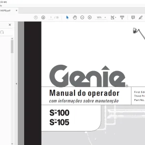 Genie S-100 S-105 Manual do operador 72146PB -  PDF DOWNLOAD