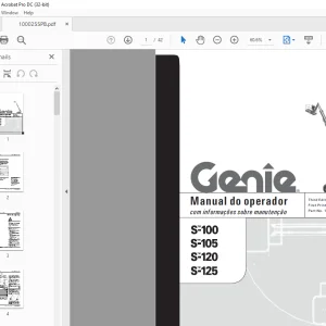 Genie S 100 S-105 S-120 S-125 Manual do operador 1000255PB - PDF DOWNLOAD