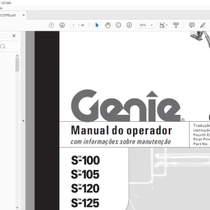 Genie S 100 S-105 S-120 S-125 Manual do operador 133535PB -  PDF DOWNLOAD
