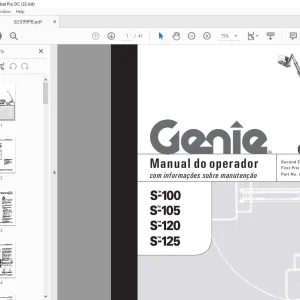 Genie S-100 S- 105 S-120 S-125 Manual do operador 82599PB - PDF DOWNLOAD