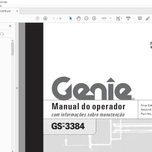 Genie S-338 Manual do operador 82206PB - PDF DOWNLOAD