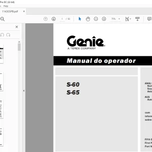 Genie S-60 S-65 Manual do operador 114305PB - PDF DOWNLOAD