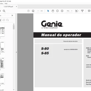 Genie S-80 S-85 Manual do operador 133070PB - PDF DOWNLOAD