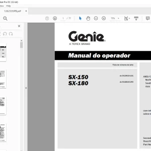 Genie SX-150 SX-180 Bi-Energy Power Manual do operador 1262335PB - PDF DOWNLOAD