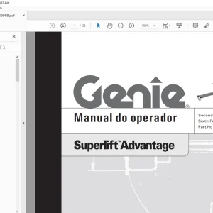 Genie Superlift Advantage Manual do operador 33499PB - PDF DOWNLOAD