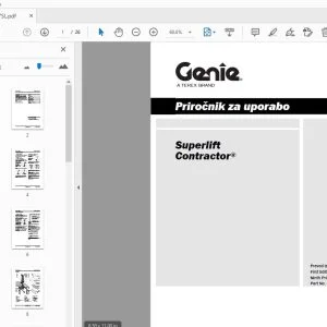 Genie Superlift Contractor Priročnik za uporabo - PDF DOWNLOAD