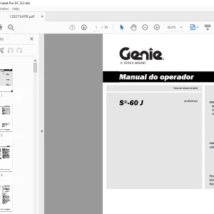 Genie S®-60 J Manual do operador 1283764PBGT - PDF DOWNLOAD