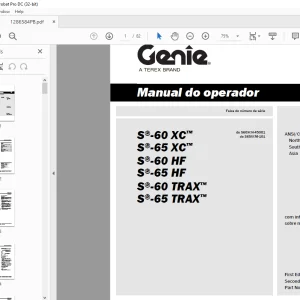 Genie S®-60 XC™ S®-65 XC™ Manual do operador 1286584PBGT  - PDF DOWNLOAD