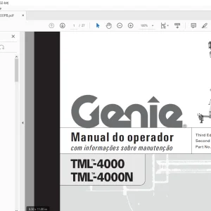 Genie TML-4000 TML-4000N Manual do operador 97600PB - PDF DOWNLOAD