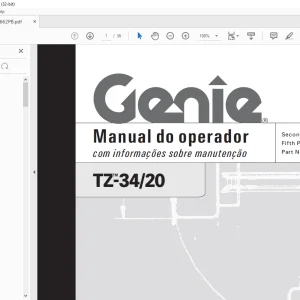 Genie TZ-34/20 Manual do operador 82662PB - PDF DOWNLOAD