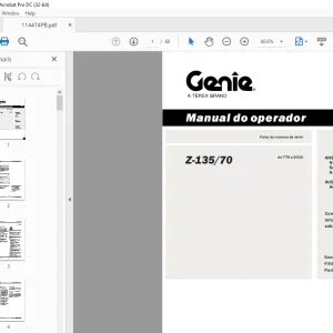 Genie Z-135/70 Manual do operador 114474PB - PDF DOWNLOAD