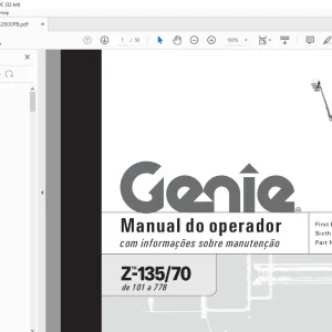 Genie Z-135/70 Manual do operador 82800PB -  PDF DOWNLOAD