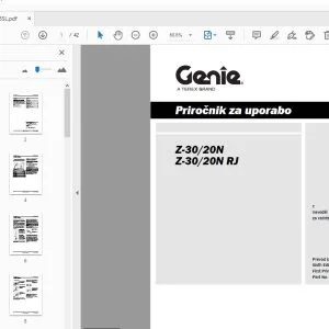 Genie Z-30/20N Z-30/20N RJ Priročnik za uporabo - PDF DOWNLOAD