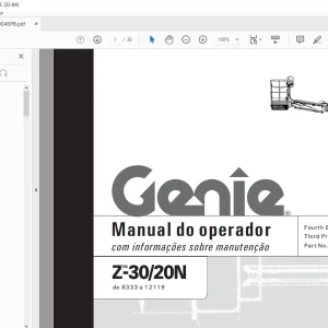Genie Z-30/20N Manual do operador 1000046PB - PDF DOWNLOAD