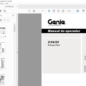 Genie Z-34 22 Bi-Energy Power Manual do operador  - PDF DOWNLOAD