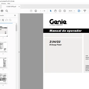 Genie Z-34/22 Bi-Energy Power Manual do operador - PDF DOWNLOAD