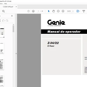 Genie Z-3422 IC Power Manual do operador 1258815pb - PDF DOWNLOAD