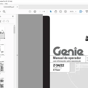 Genie Z-34/22 Manual do operador 1000048PB - PDF DOWNLOAD