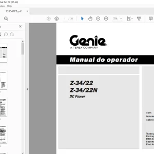 Genie Z-34/22 Z-34/22 Dc Power Manual do operador 133547PB - PDF DOWNLOAD