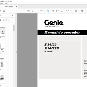 Genie Z-34/22 Z-34/22N Manual do operador - PDF DOWNLOAD