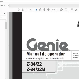 Genie Z-34/22 Z-34/22N Manual do operador 43654PB - PDF DOWNLOAD