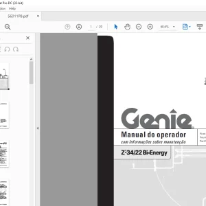 Genie Z-3422BI-Energy Manual do operador 56011PB - PDF DOWNLOAD