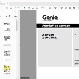 Genie Z-40/23N Z-40/23N RJ Priročnik za uporabo - PDF DOWNLOAD