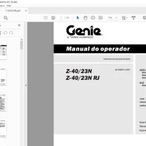Genie Z-40/23N Z-40/23N RJ Manual do operador 114052PB - PDF DOWNLOAD