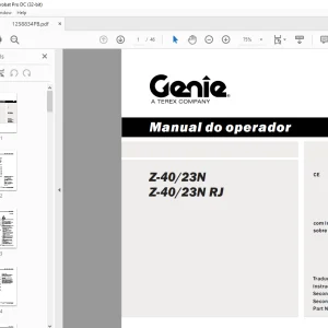 Genie Z-40/23N Z-40/23N RJ Manual do operador 1258834PB - PDF DOWNLOAD