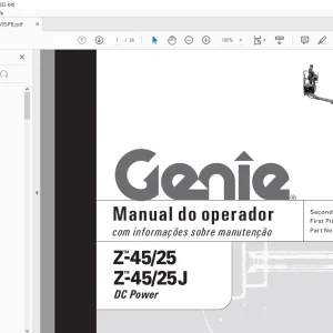 Genie Z-45/25 Z-45/25J DC Power Manual do operador 82595PB -  PDF DOWNLOAD