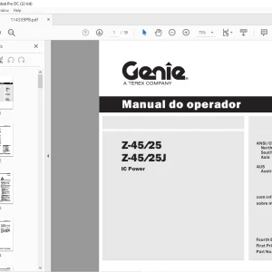 Genie Z-45/25 Z-45/25J IC Power Manual do operador 114339PB - PDF DOWNLOAD
