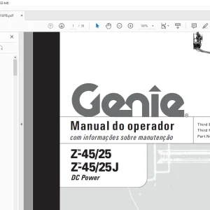 Genie Z-4525 Z-4525J Manual do operador 110016PB - PDF DOWNLOAD