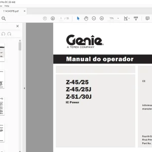 Genie Z-45/25 Z-45/25J Z-51/30J IC Power Manual do operador 114340PB - PDF DOWNLOAD