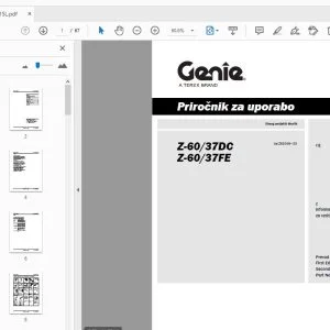 Genie Z-60/37DC Z-60/37FE Priročnik za uporabo 1270491SL - PDF DOWNLOAD