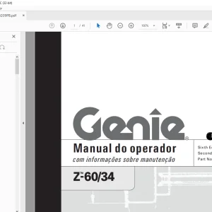 Genie Z-60/34 Manual do operador 1000209PB - PDF DOWNLOAD