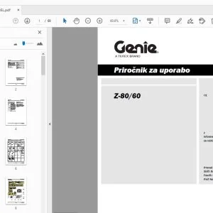 Genie Z-80/60 Priročnik za uporabo 1258948SL - PDF DOWNLOAD
