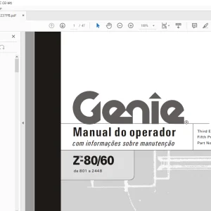Genie Z-80/60 Manual do operador 1000237PB - PDF DOWNLOAD