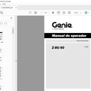 Genie Z-80/60 Manual do operador 1258948PB - PDF DOWNLOAD