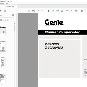 Genie Z/30 20N Z/30 20NRJ Manual do operador - PDF DOWNLOAD