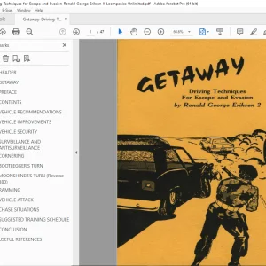 Getaway Driving Techniques Escape & Evasion Handbook Manual - PDF DOWNLOAD 