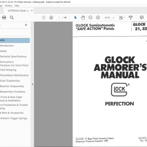 Glock 17 19 20 21 22 23 & 17L Armorer Manual - PDF DOWNLOAD
