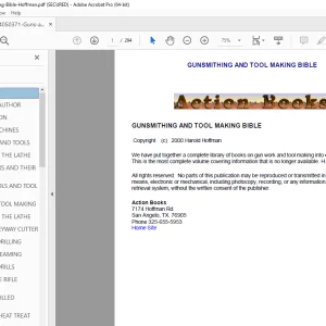 Gunsmithing & Tool Making Bible Harold Hoffman - PDF DOWNLOAD