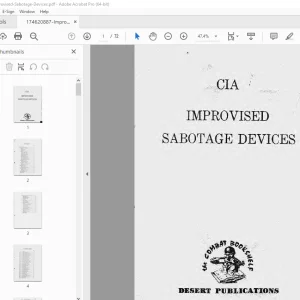 Improvised Sabotage Devices Handbook Manual PDF